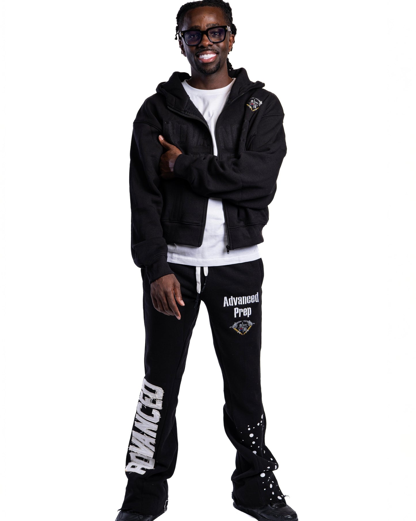 Black Advanced Prep Jogging Suit Set